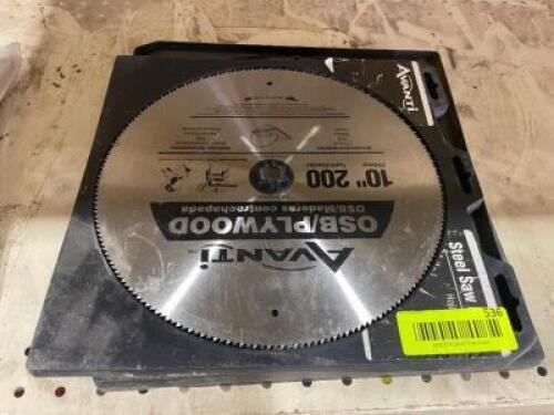 DESCRIPTION: (2) 10" PLYWOOD SAW BLADES. THIS LOT IS: SOLD BY THE PIECE. LOCATION SHOP QTY: 2