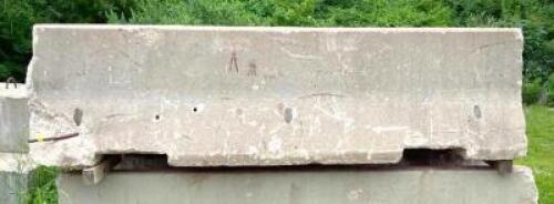 DESCRIPTION: (16) 10' CEMENT JERSEY BARRIER SIZE: 10' X 32" LOCATION: SPACE CENTER LOT QTY: 16