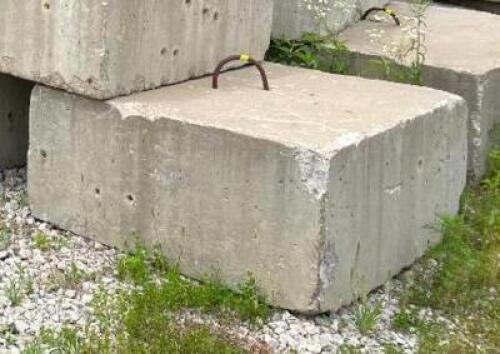 DESCRIPTION: (18) 48" X 48" CEMENT ANCHOR BLOCK SIZE: 48" X 48" X 24" LOCATION: SPACE CENTER LOT QTY: 18