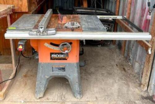 DESCRIPTION: 10" TABLE SAW BRAND/MODEL: RIDGID R4512 INFORMATION: 120/240V QTY: 1