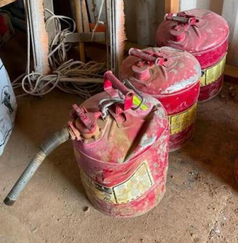 DESCRIPTION: (3) GAS CANS QTY: 3