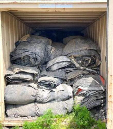 DESCRIPTION: CONTENTS OF SHIPPPING CONTAINER (INDUSTRIAL CONCRETE TARPS) LOCATION: SPACE CENTER LOT QTY: 1