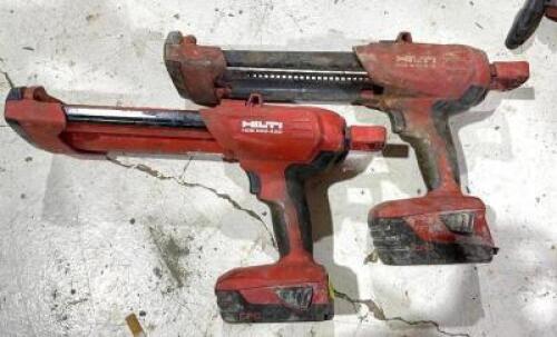 DESCRIPTION: (2) HILTI HDE 500-A22 CORDLESS ADHESIVE MORTAR DISPENSER W/ BATTERY BRAND/MODEL: HILTI LOCATION: WAREHOUSE QTY: 2