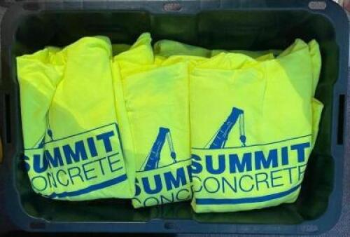 DESCRIPTION: BIN OF XL LOGO HOODIES QTY: 1