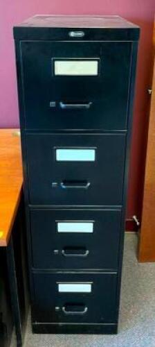 DESCRIPTION: (2) 4-DRAWER FILING CABINETS SIZE: 25"X15"X52" QTY: 2