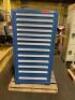 (1) VIDMAR COMPARTMENT STEEL MODULAR STORAGE CABINET BRAND/MODEL XSEP3039ALBB ADDITIONAL INFORMATION BRIGHT BLUE/13-DRAWER/344 COMPARTMENTS/RETAILS AT - 2
