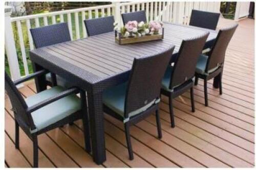 DESCRIPTION: (1) METAL TABLE WITH LIGHT UP UMBRELLA INFORMATION: UMBRELLA-ORANGE, TABLE-WOOD PATTERN PAINT RETAIL$: $500.00 TOTAL SIZE: STEEL QTY: 1