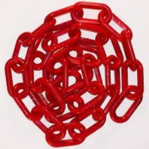 DESCRIPTION: (1) PLASTIC CHAIN BRAND/MODEL: MR. CHAIN #33HF98 INFORMATION: RED RETAIL$: $164.45 EA SIZE: 1-1/2"X200' QTY: 1
