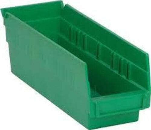 DESCRIPTION: (10) ECONOMY SHELF BIN BRAND/MODEL: QUANTUM STORAGE SYSTEMS #9U072 INFORMATION: GREEN RETAIL$: $3.37 EA SIZE: 4-1/8" W 4"H QTY: 10