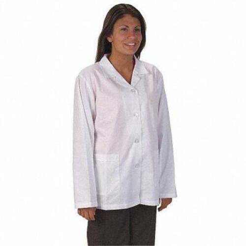 DESCRIPTION: (8) COLLARED LAB JACKET BRAND/MODEL: CONDOR #4TVZ9 INFORMATION: WHITE RETAIL$: 65.41 SIZE: L, FEMALE QTY: 8