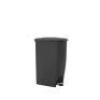 RUBBERMAID 11.25 GAL BLACK PLASTIC SLIM STEP ON PEDAL WASTEBASKET