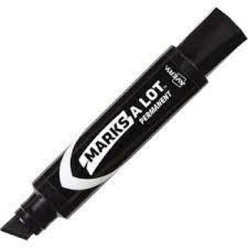 DESCRIPTION: (2) BOXES OF (6) JUMBO PERMANENT MARKERS BRAND/MODEL: AVERY #24138-400 INFORMATION: BLACK RETAIL$: $3.79 EA QTY: 2