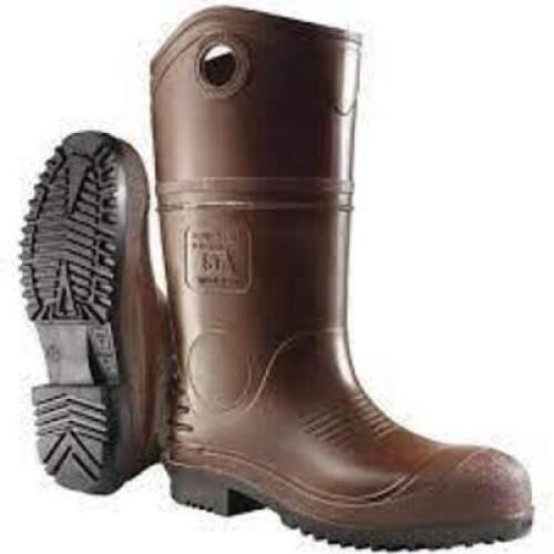 DESCRIPTION: (1) PAIR OF RUBBER BOOTS BRAND/MODEL: DUNLOP DURAPRO #34GA14 INFORMATION: BROWN RETAIL$: 70.91 EA SIZE: MENS 6 QTY: 1