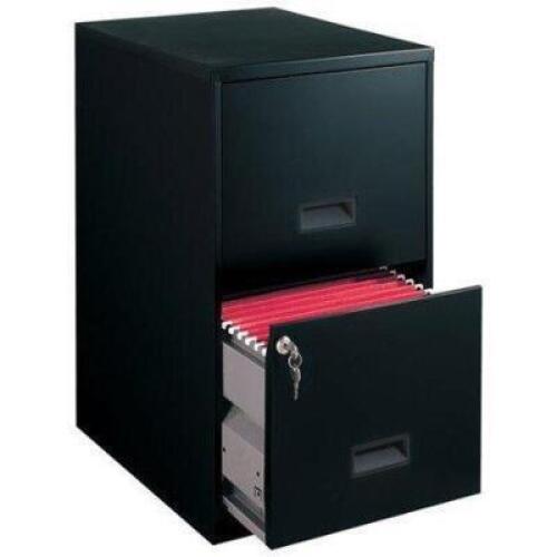 DESCRIPTION: (1) FILE CABINET BRAND/MODEL: SPACE SOLUTIONS #15797 INFORMATION: BLACK RETAIL$: $116.21 EA SIZE: 2 DRAWER QTY: 1