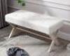 CHAIRUS 36 INCH BEDROOM BENCH SEAT WITH X-SHAPED WOOD LEGS
