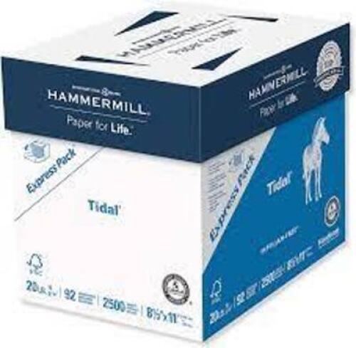 DESCRIPTION: (1) BOX OF PRINTER PAPER BRAND/MODEL: HAMMERMILL INFORMATION: WHITE RETAIL$: $40.00 EA SIZE: 8-1/2X11 QTY: 1