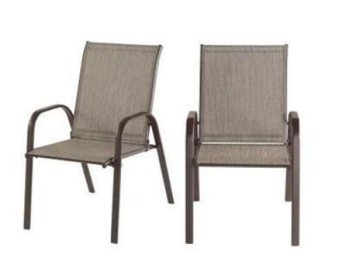 DESCRIPTION: (2) FULL BUCKET SLING CHAIRS BRAND/MODEL: STYLE WELL MH62190 INFORMATION: RIVERBED-TAUPE COLOR RETAIL$: 49.96 QTY: 2