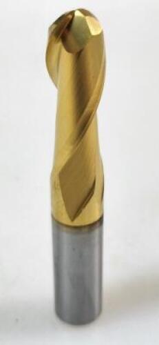 DESCRIPTION: (2) SOLID CARBIDE STUB END MILL BRAND/MODEL: HERTEL 74613449 RETAIL$: $53.76 EA SIZE: 3/8". 1" LOC QTY: 2