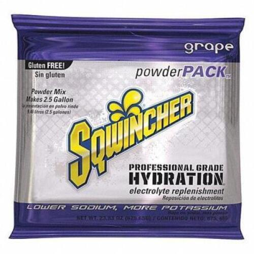 DESCRIPTION: (6) PACKS OF SPORTS DRINK CONCENTRATE POWDER BRAND/MODEL: SQWINCHER #1UFJ4 INFORMATION: GRAPE RETAIL$: $6.00 EA SIZE: MAKES 2.5 GALLON EA
