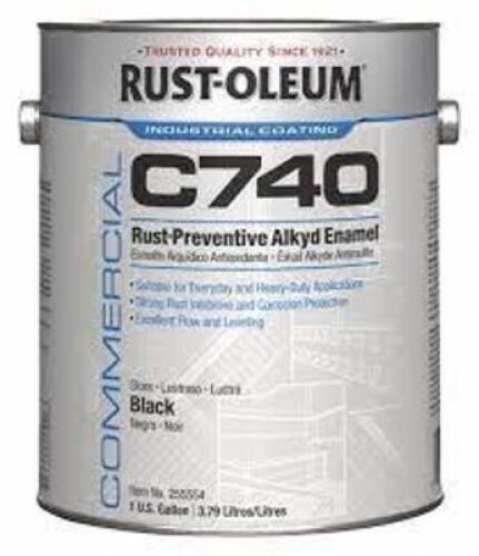 DESCRIPTION: (2) RUST PREVENTATIVE MAINTENANCE PAINT BRAND/MODEL: RUST-OLEUM C740 INFORMATION: BLACK RETAIL$: $125.90 EA SIZE: 1 GALLON QTY: 2