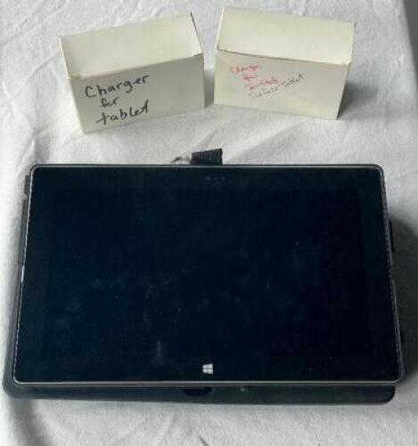 64 GB SURFACE TABLET WITH CASE AND EXTRA CHARGERS
