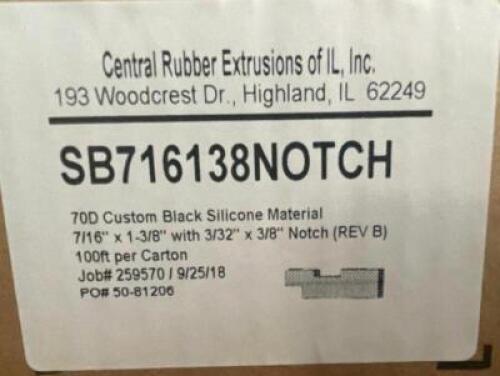 (6) - BOXES OF 70D CUSTOM BLACK SILICONE MATERIAL