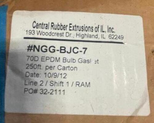 (4) - BOXES OF 70D EPDM BULB GASKETS