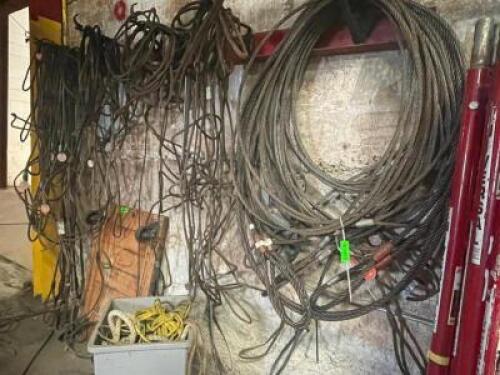 LARGE GROUP OF ASSORTED GALVANIZED STEEL CABLE