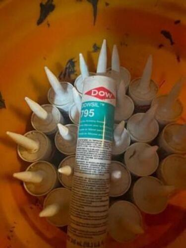 LARGE BUCKET OF ASSORTED SILICONE BUILDING SEALANT