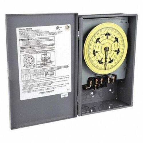 DESCRIPTION: (1) ELECTROMECHANICAL TIMER BRAND/MODEL: INTERMATIC #2A208 INFORMATION: 7 DAY RETAIL$: $293.00 EA SIZE: 8-1/4"W 4"D 12-1/2"H QTY: 1