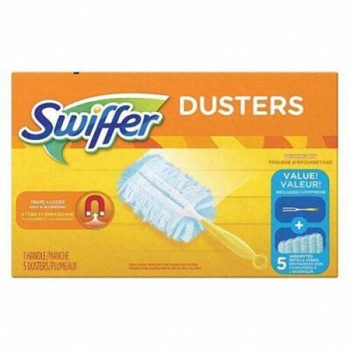 DESCRIPTION: (2) CASES OF (12) DUSTER STARTER KIT BRAND/MODEL: SWIFFER #52LC57 INFORMATION: YELLOW/WHITE/BLUE RETAIL$: $85.88 PER CASE SIZE: 7-3/4" L