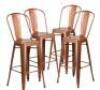 DESCRIPTION (4) FLASH FURNITURE BARSTOOL BRAND/MODEL 4-ET-3534-30-POC-GG ADDITIONAL INFORMATION COPPER METAL/WITH BACK/RETAILS AT $83.41 EACH SIZE 30"