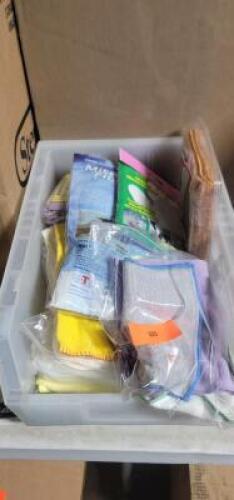 DESCRIPTION: (1) CONTAINER OF MISC MICROFIBER TOWELS QTY: 1
