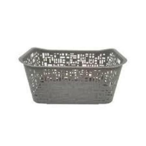 DESCRIPTION: (6) DECORATIVE STORAGE BIN BRAND/MODEL: HOMZ #2211054 INFORMATION: GREY RETAIL$: $6.00 EA SIZE: 14.75X10.5 X 6.75 QTY: 6