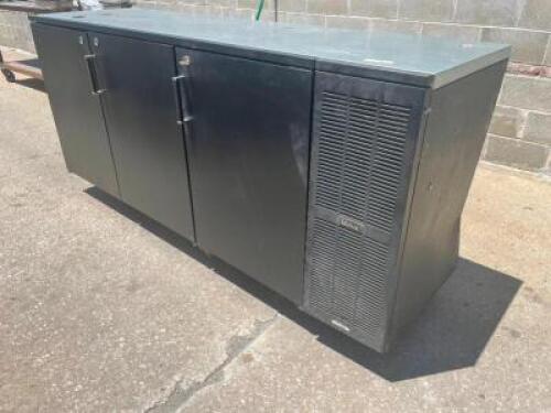 DESCRIPTION: PERLICK THREE DOOR BACK BAR COOLER W/ KEY BRAND / MODEL: PERLICK BS3DP ADDITIONAL INFORMATION 115 VOLT, 1 PHASE LOCATION: BAY 6 QTY: 1