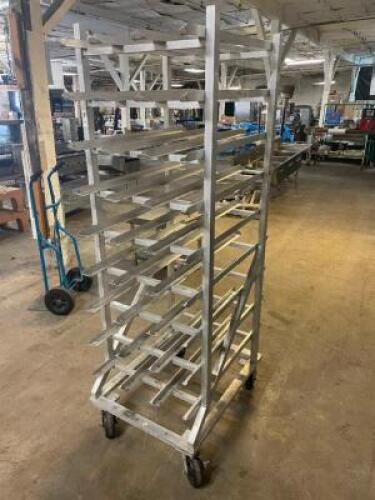 DESCRIPTION: ROLL ABOUT ALUMINUM CAN RACK BRAND / MODEL: NEW AGE INDUSTRIAL 1250CK ADDITIONAL INFORMATION #10 CAN LOCATION: BAY 6 QTY: 1