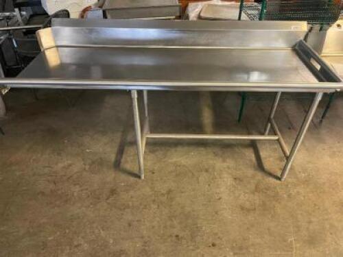 DESCRIPTION: 80" RIGHT SIDE STAINLESS CLEAN TABLE ADDITIONAL INFORMATION 80" X 30" LOCATION: BAY 6 QTY: 1
