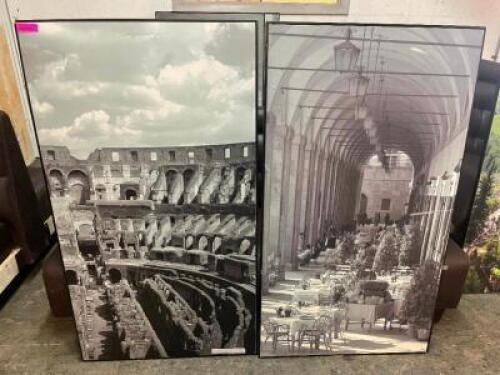DESCRIPTION: (2) 55" X 30" FRAMED WALL DECORATIONS SIZE 55" X 30" LOCATION: BAY 6 THIS LOT IS: ONE MONEY QTY: 1