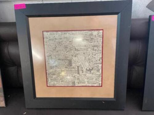 DESCRIPTION: 26" X 26" FRAMED PRINT SIZE 26" X 26" LOCATION: BAY 6 QTY: 1