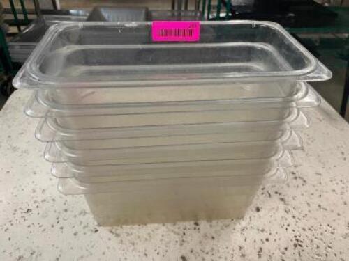DESCRIPTION: (6) 1/3 SIZE SLOTTED PLASTIC INSERTS SIZE 6" DEEP LOCATION: BAY 6 THIS LOT IS: SOLD BY THE PIECE QTY: 6