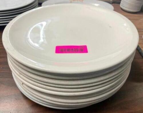 DESCRIPTION: (14) 12" CHINA PLATES BRAND / MODEL: DUDSON BS4034 LOCATION: BAY 6 THIS LOT IS: SOLD BY THE PIECE QTY: 12
