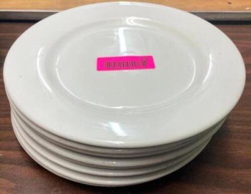 DESCRIPTION: (8) 10" CHINA PLATES SIZE 10" LOCATION: BAY 6 THIS LOT IS: SOLD BY THE PIECE QTY: 8
