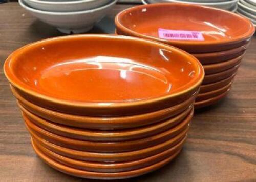 DESCRIPTION: (14) 8" CERAMIC PLATTERS SIZE 8" LOCATION: BAY 6 THIS LOT IS: SOLD BY THE PIECE QTY: 14
