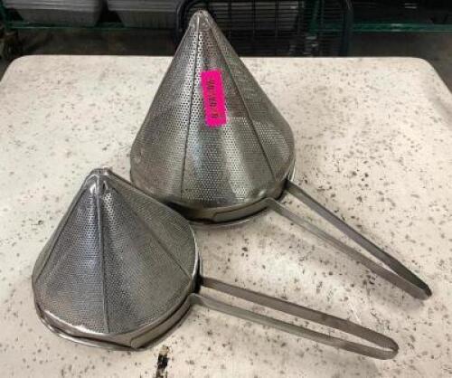 DESCRIPTION: (2) ASSORTED STAINLESS CHINA CAPS SIZE 10" AND 9" LOCATION: BAY 6 THIS LOT IS: SOLD BY THE PIECE QTY: 2