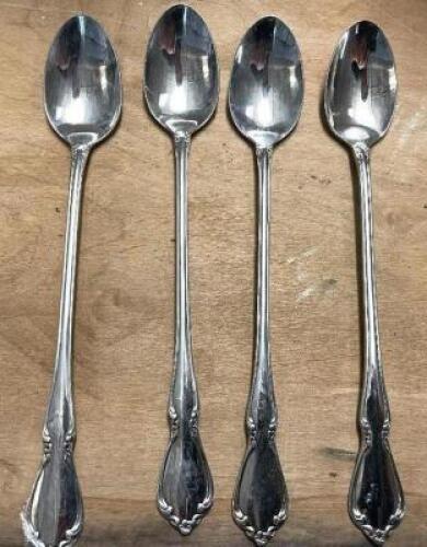 DESCRIPTION: (48) STAINLESS ICE TEA SPOONS LOCATION: BAY 6 THIS LOT IS: SOLD BY THE PIECE QTY: 48