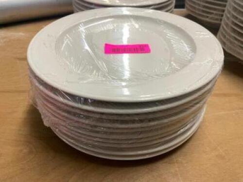 DESCRIPTION: (10) 10 1/2" CHINA PLATES BRAND / MODEL: SYRACUSE 31 LOCATION: BAY 6 THIS LOT IS: SOLD BY THE PIECE QTY: 10