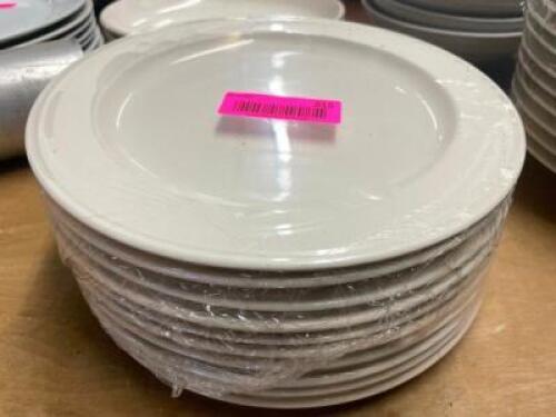 DESCRIPTION: (10) 10 1/2" CHINA PLATES BRAND / MODEL: SYRACUSE 31 LOCATION: BAY 6 THIS LOT IS: SOLD BY THE PIECE QTY: 10