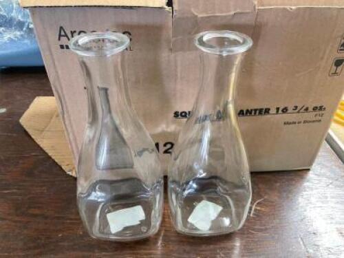 DESCRIPTION: (12) GLASS CARAFES BRAND / MODEL: ARCOROC 0L50 SIZE 16 OZ LOCATION: BAY 6 THIS LOT IS: SOLD BY THE PIECE QTY: 12
