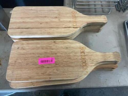 DESCRIPTION: (12) WOODEN CHARCUTIER BOARDS LOCATION: BAY 6 THIS LOT IS: SOLD BY THE PIECE QTY: 12