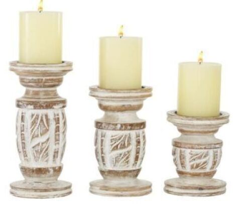 DESCRIPTION: (3) CANDLE HOLDERS BRAND/MODEL: MADE IN INDIA RETAIL$: $8.58 EA QTY: 3